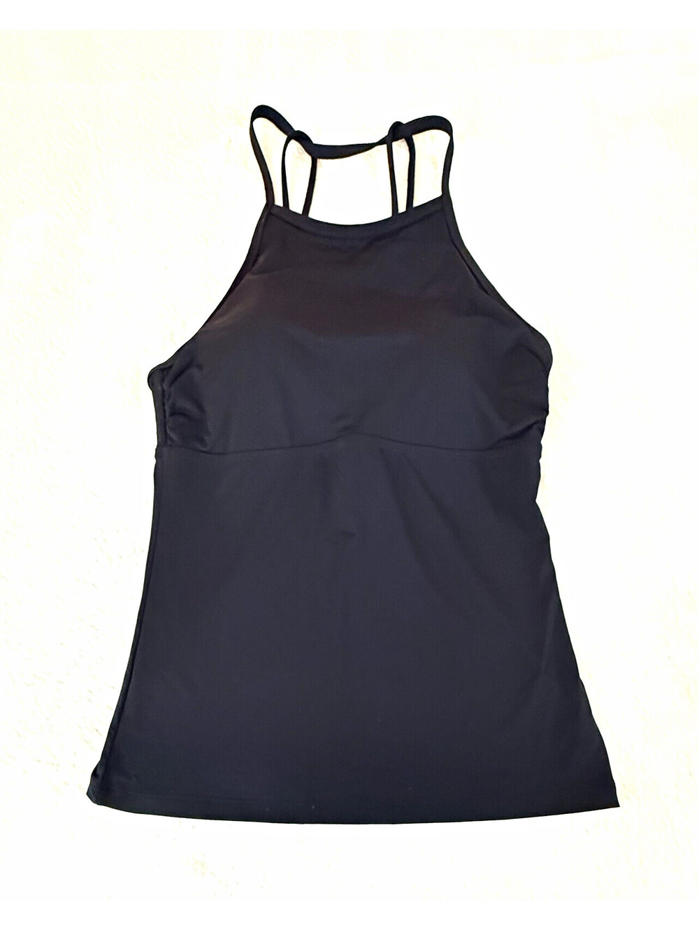 Athleta Women’s High Neck Racerback Tank Built-In Bra Yoga Black Size S